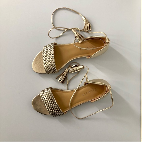 Talbot Gold Lace Up Sandals - Picture 2 of 4